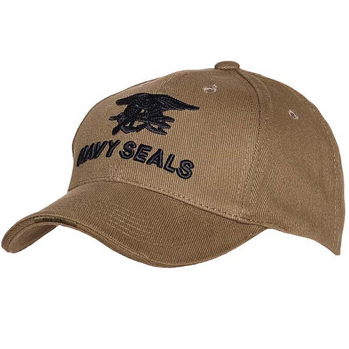 Baseballcap Navy Seals - Groen met zwart geborduurd logo