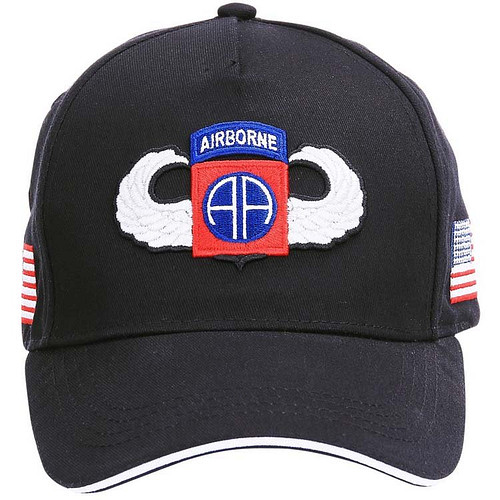 Baseballcap 82nd Airborne - Zwart