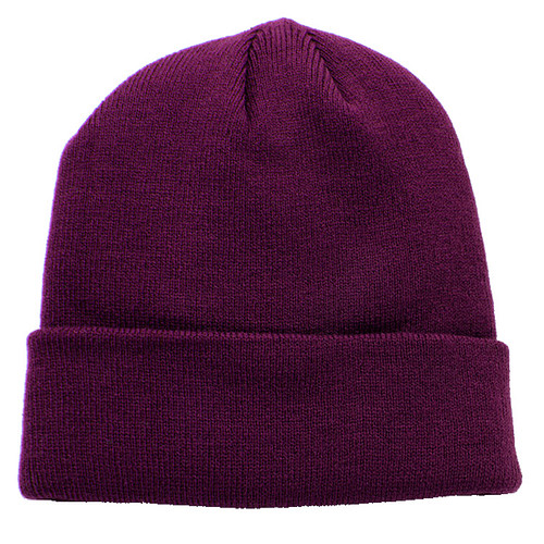 Muts Paars Effen - Commandomuts - Omslag - Standaard Maat