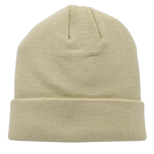 Muts Ecru Beige Effen - Commandomuts - Omslag - Standaard Maat