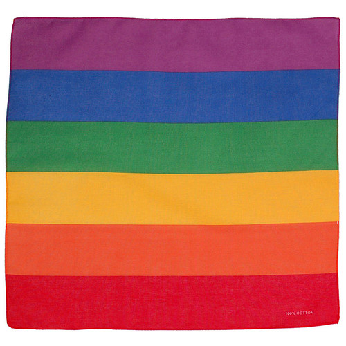 Bandana / Doek - Regenboogkleuren - Katoen - 50x50cm