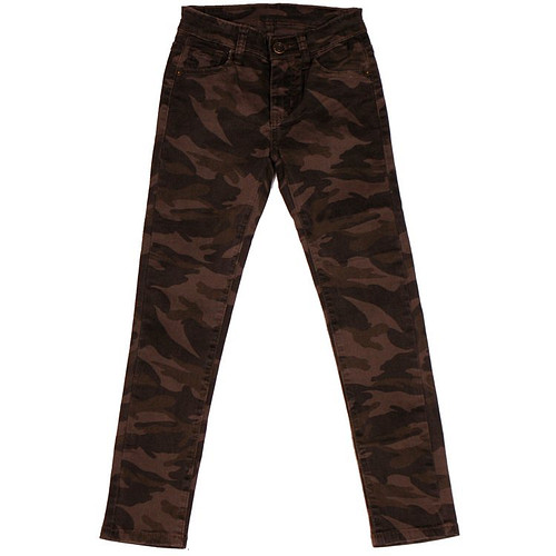 Meisjesbroek Camouflage Donker Stretch