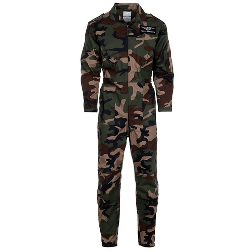 Camouflage overal groen/woodland jongen