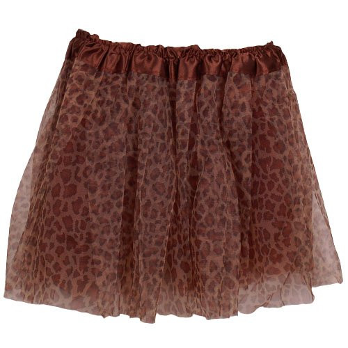 Tutu voor kinderen bruin met luipaard printje
