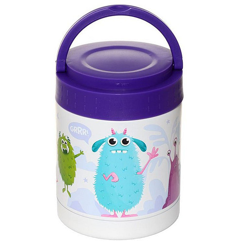 RVS  Thermospot/Lunchpot/Snackpot warm en koud 400ml - Monstarz verschillende monsters