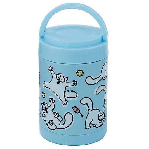 Lunchpot Simons Cat Thermos Heet & Koud Duurzame RVS - Blauw - 500ml