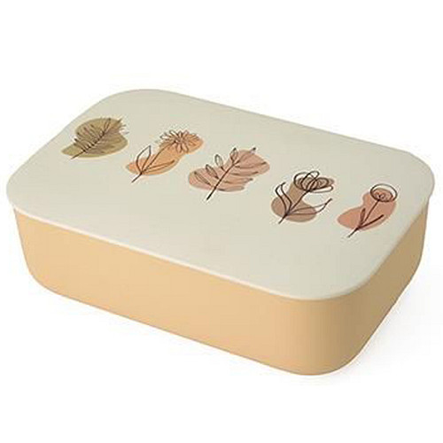 BioLoco Lunchbox PLA - Bloemen Lijntekening- Inclusief Splitter - 18,7x12,7x6,5cm