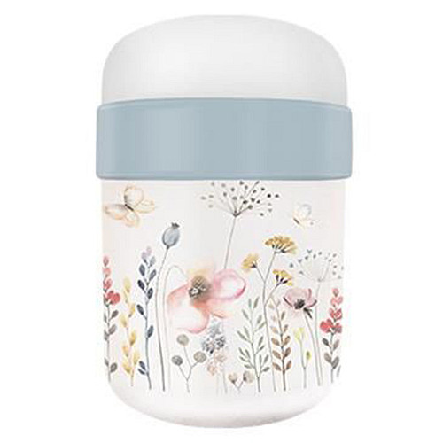 PLA/Plant Bioloco Lunchpot met 2 compartimenten 500ml + 200ml - Watercolour Flowers
