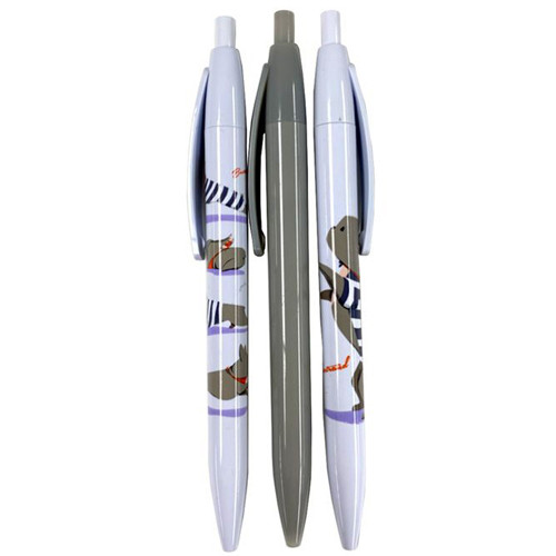 Pennenset van 3 - Hond Bertrand Franse Bulldog - Barks - Gererecycled ABS (RABS)