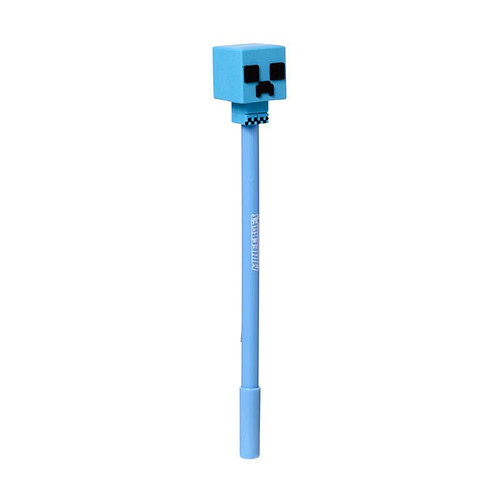 Pen Blauw - Minecraft Allay Lichtblauw Chibi-Top - Uitwisbaar Inkredible - 17.5cm