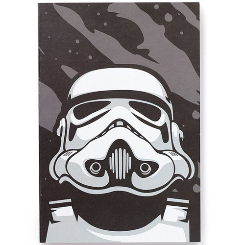 Notitieboekje - The Original Stormtrooper Zwart Wit - A5 Gelineerd - 100% Gerecycled Papier/Karton Gelijmde Rug - Dikte 7mm