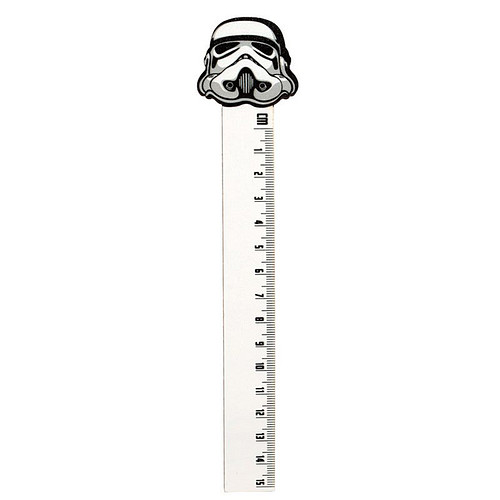 Liniaal Hout - Original Stormtrooper Masker - Wit & Zwart - Centimeter - 15cm