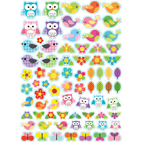 Stickers - Natuur Vogels & Uilen - Scrapbook Hobby DIY Stickervel - 1.5-3cm - 152 Stuks