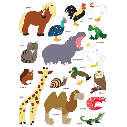 Stickers - Wilde Dieren & Boerderij Dieren & Vogels & Reptielen - Scrapbook Hobby DIY - 2 Stickervellen - 2.8-10cm - 32 Stuks