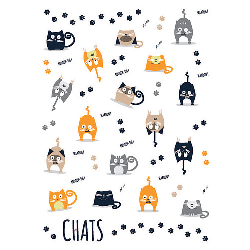 Stickers - Katten Getekend - Scrapbook Hobby DIY - 2 Stickervellen - 0.5-4.5cm - 98 Stuks