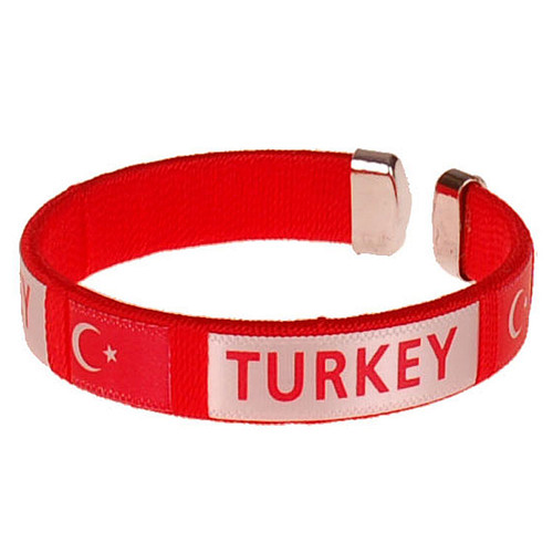Armbandje - Turkey Vlag - Rood - Voetbal - Onesize 
