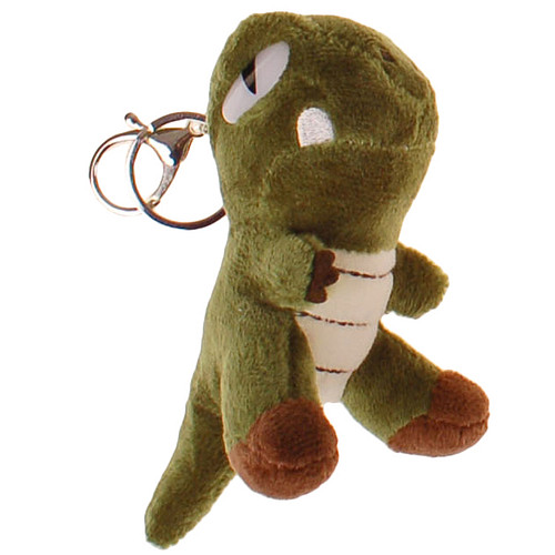 Sleutelhanger/Tashanger Dinosaurus T-rex Donkergroen - 12x6x4,5cm