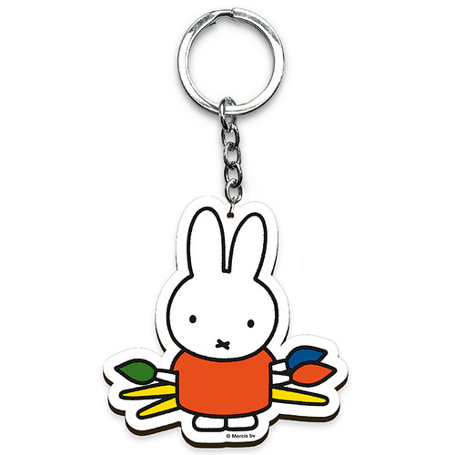 Sleutelhanger - Nijntje Artiest Pencelen - Hout - 7x5cm