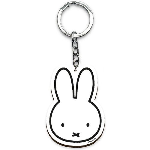 Sleutelhanger - Nijntje Snoet Zwart/Wit - Hout - 7x5cm