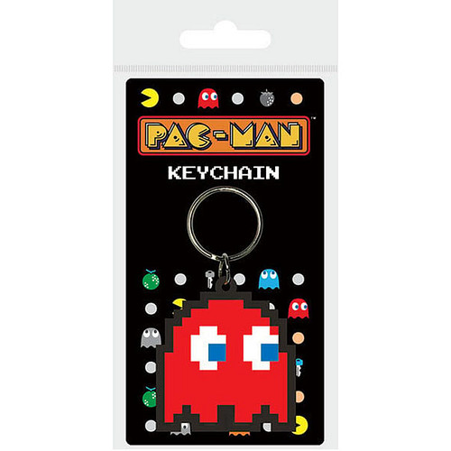 Sleutelhanger / Tashanger - Pac-Man Blinky - PVC - 4x4cm