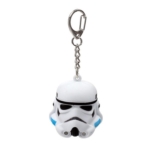 Sleutelhanger - The Original Stormtrooper - Helm Wit/Zwart - Led-lampje - 8,5x4x4cm