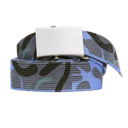 Koppelriem/Tropenkoppel canvas met schuifgesp - Camouflage blauw