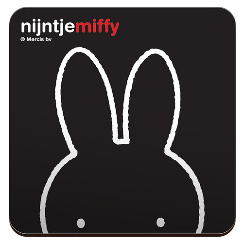Onderzetter - Nijntje Snoet - Zwart - 9,5x9,5