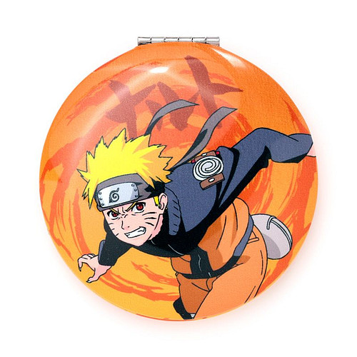 Spiegeltje Make-Up Compact Klep - Naruto Ninja Manga - Naruto Uzumaki - 6.5x6.5x1cm