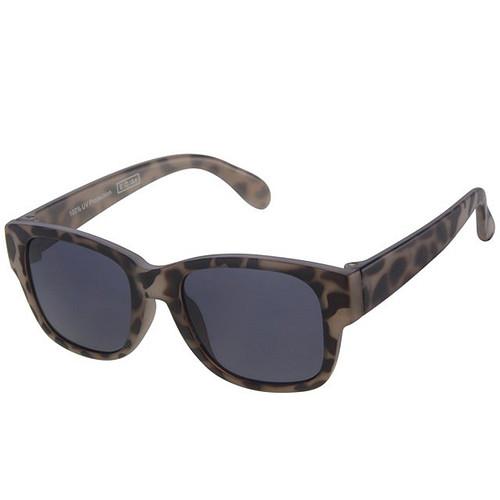 Meisjeszonnebril beige/bruin semitransparant montuur luipaard 0-4jr - 100% UV cat 3