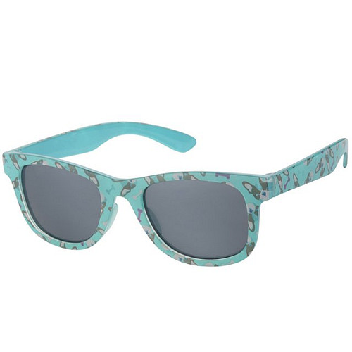 Meisjeszonnebril turquoisegroen met hondjes 5-8jr - 100% UV cat 3
