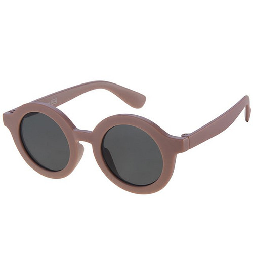 Meisjeszonnebril rozebruin rond kunststof 5-8jr - 100% UV cat 3