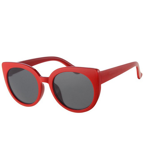 Meisjeszonnebril vlindermodel effen rood 5-8jr - 100% UV cat 3