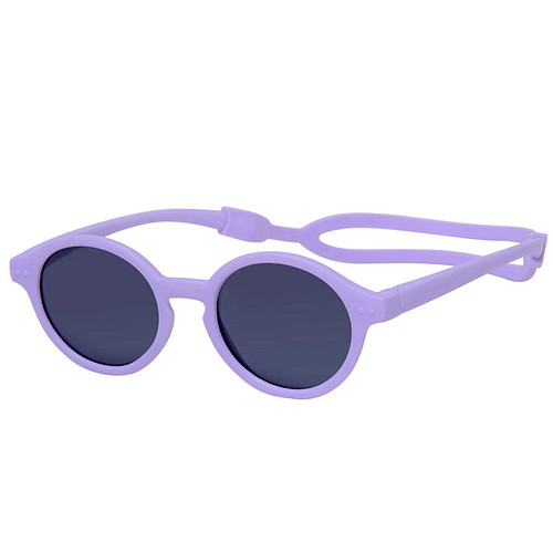 Meisjeszonnebril - Lila met rubber hoofdband aan voet 10mnd-4jr - 100% UV cat 3