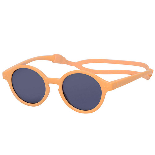Meisjeszonnebril - Perzik met rubber hoofdband aan voet 10mnd-4jr - 100% UV cat 3
