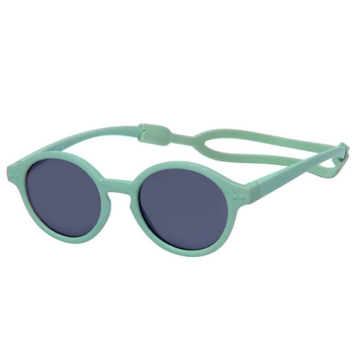 Kinderzonnebril - Lichtgroen/Sage green met rubber hoofdband aan voet 10mnd-4jr - 100% UV cat 3