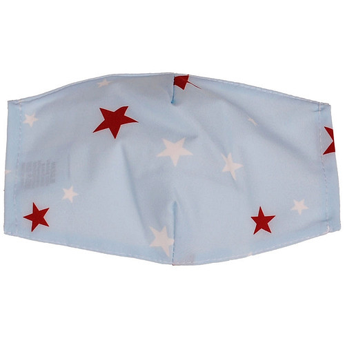 Mondkapje lichtblauw met sterren