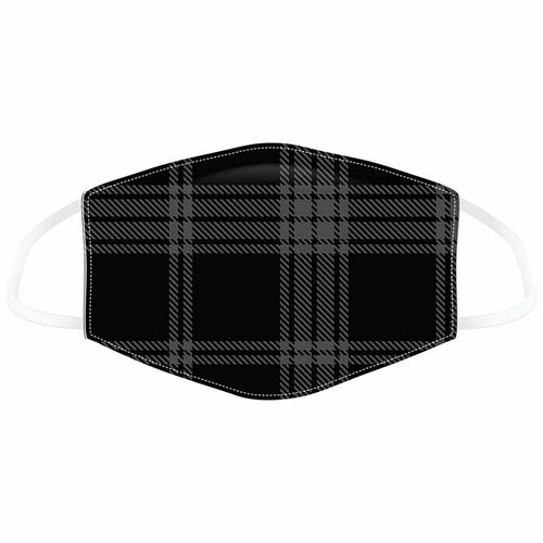 Mondkapje zwart/grijze ruit 