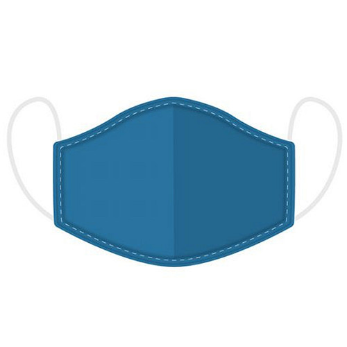 Mondkapje effen blauw 