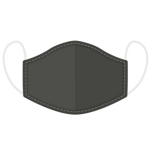 Mondkapje effen grijs