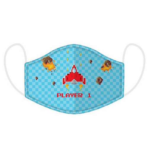 Mondkapje lichtblauw - Game Over