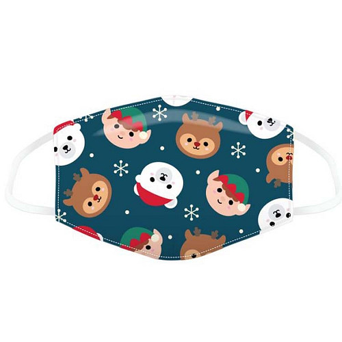 Mondkapje voor kinderen- Kerst Cutie Animals
