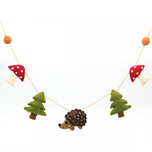 Vilten slinger - Egel in het bos - 75cm