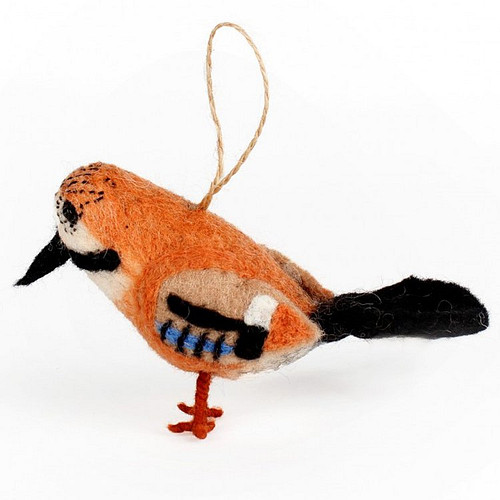 Vilten hanger Vlaamse gaai - 15cm