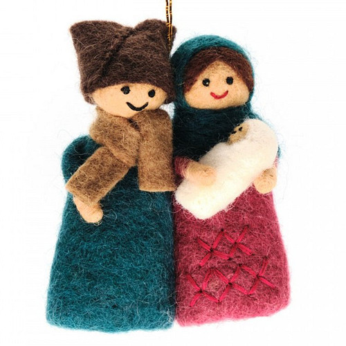 Vilten Hanger Jozef & Maria Kleur - 8x10cm