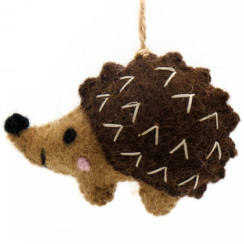 Vilten Hanger Vrolijke Egel - 11cm