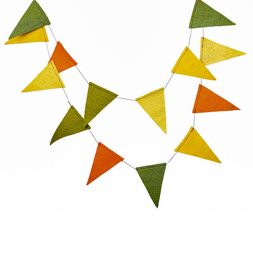 Viltslinger Vlag - Groen/Geel/Bruin - 220cm - Homedeco - Fairtrade