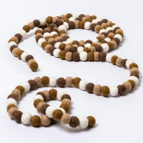 Viltslinger Viltballetjes - Small - Beige/Bruin Tinten - 200cm - Fairtrade 