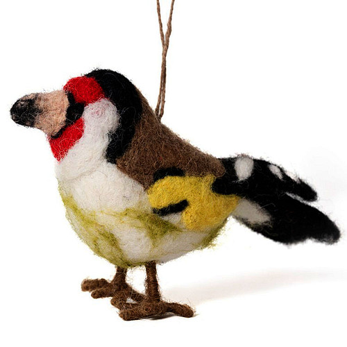 Hanger Vilt Vogel - Puttertje - 15x8cm - Homedeco - Handmade&Fairtrade