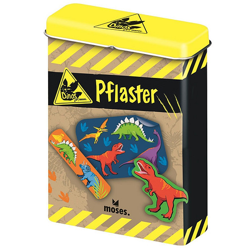 Blikje pleisters met dinosaurussen