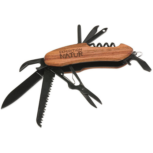 Zakmes Expedition Natur Roestvrij Staal - 9 Functies - Inclusief Foedraal - 14x11cm